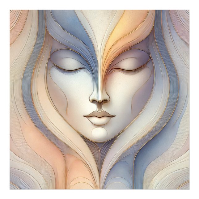 Serene Abstract Face Photo Print (Front)