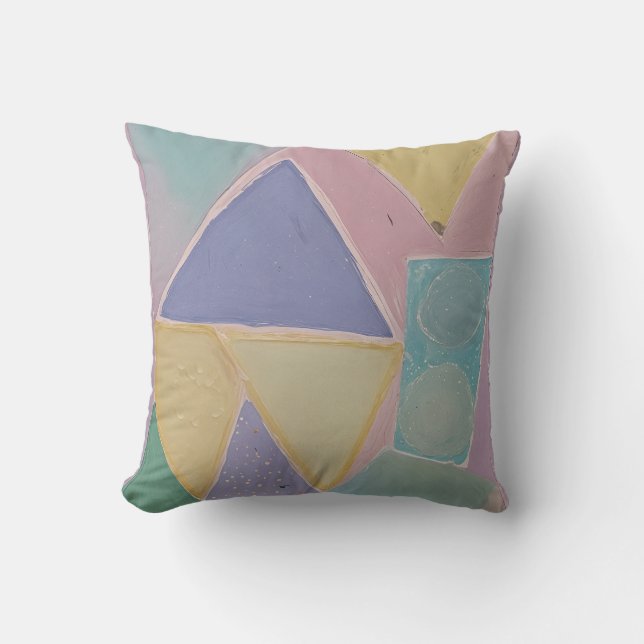 Serene Abstracts: A Pastel Dream Cushion (Front)
