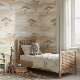 Serene Acacia Tree Watercolor Pattern ID1272 Wallpaper