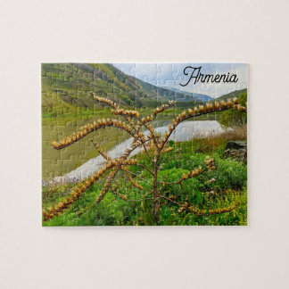 Serene Armenian Countryside Lake & Green Hills Lan Jigsaw Puzzle