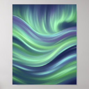 Serene Aurora Wave Print