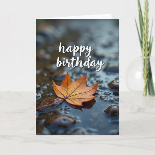 Serene Autumn Birthday Card