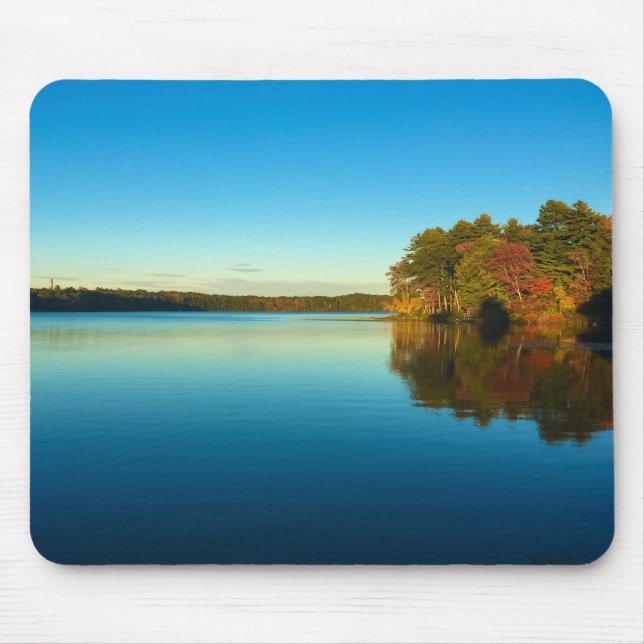 Serene Autumn Lake Mouse Pad (Front)