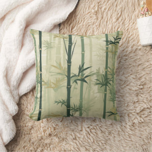 Serene Bamboo Blossom Asian (3) Cushion