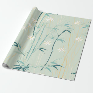 Serene Bamboo Blossom Asian  (9) Wrapping Paper