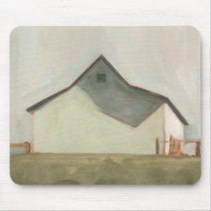 Serene Barn - Off-White Mouse Pad