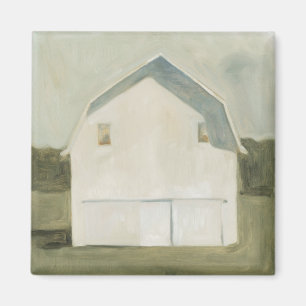 Serene Barn - White Magnet