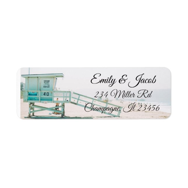 Serene  Beach Life house  Return Address Labels (Front)