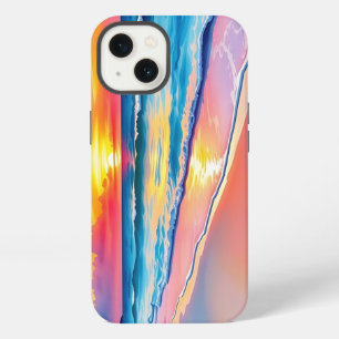 Serene Beach Sunset with Vibrant Reflections iPhone 13 Case