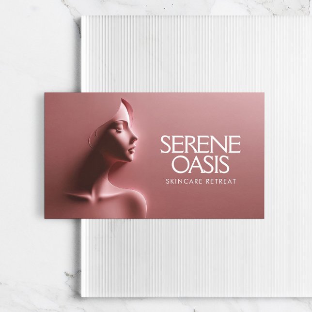 Serene Beauty Skincare, Massage, Spa Pink Business Card (Creator Uploaded)