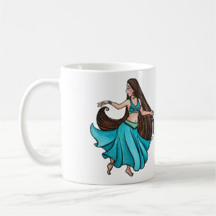 Serene Belly Dancer in Teal                        Coffee Mug