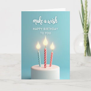 Serene Birthday Candle Card