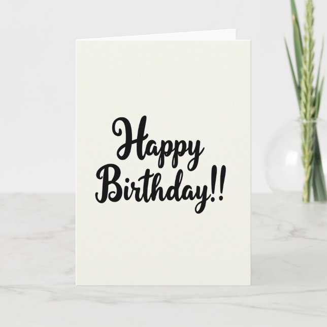 Serene Birthday Script Card (Front)