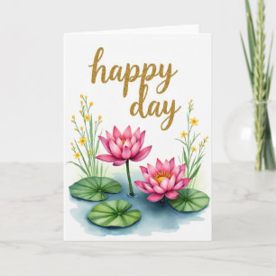 Serene Birthday Water Blossom Card