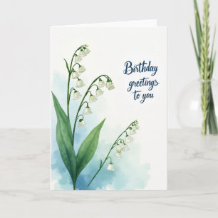 Serene Birthday Watercolor Blossom Card