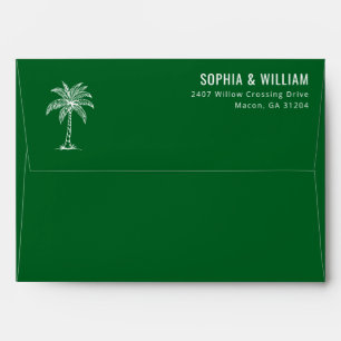 Serene Black Palm Tree Envelope