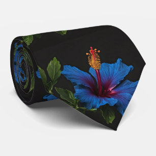 "Serene Bloom: The Beauty of Blue Hibiscus Flowers Tie