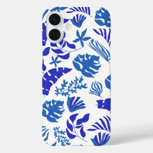 Serene Blue Forest Bloom iPhone 16 Plus Case