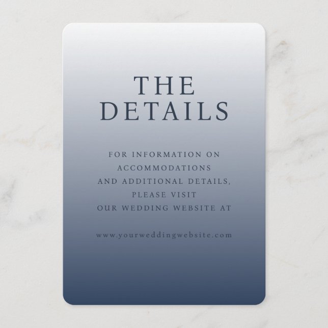 Serene Blue Gradient Minimalist Enclosure Card (Front)