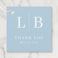 Serene Blue Initials Thank You