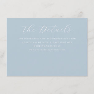 Serene Blue Minimalist Calligraphy Enclosure Card
