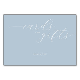 Serene Blue Minimalist Gratitude Card