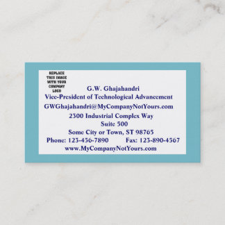 Serene Blue Mission Statement Business Card