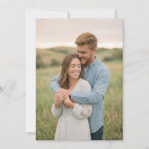Serene Blue Naturalistic Photo Invitation