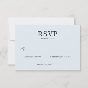 Serene Blue RSVP Card
