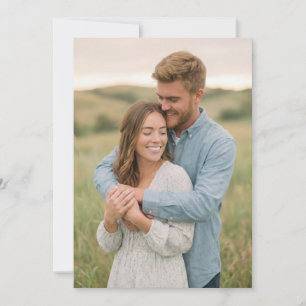 Serene Blue Rustic Photo Invitation