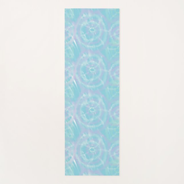 Serene Blue Tie-Dye Yoga Mat (Front)