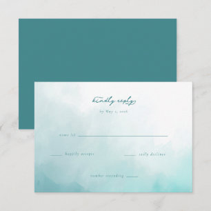 Serene Blue Watercolor Invitation
