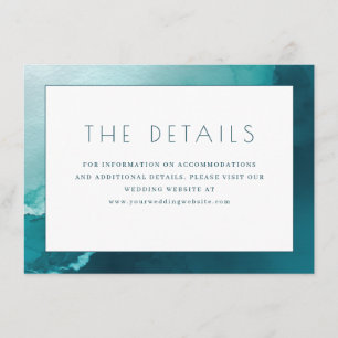 Serene Blue Watercolor Waves Enclosure Card