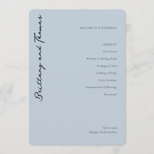 Serene Blue Wedding Ceremony Template