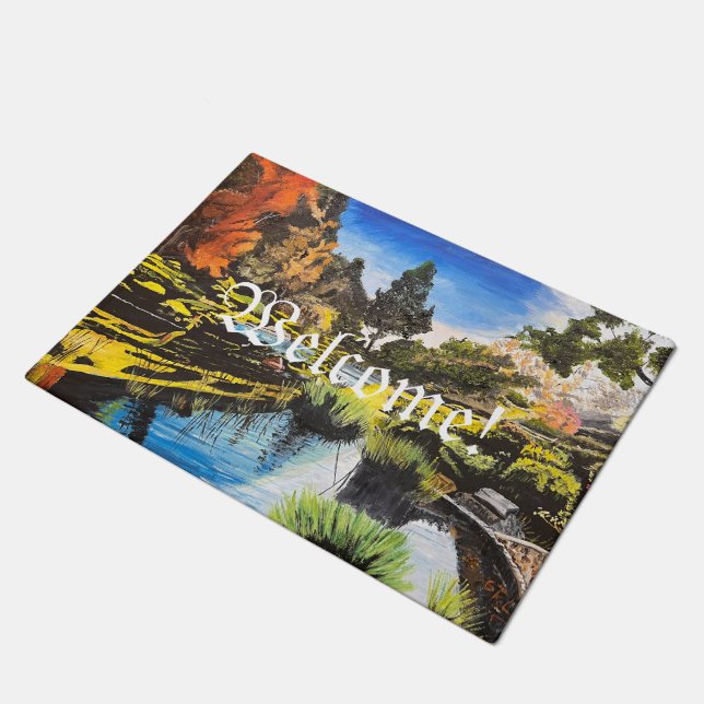 Serene Brook, by Gary Poling  Doormat (Angled)