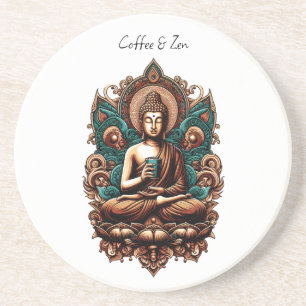 Serene Buddha, Coffee & Zen Sculpture Statue Coaster