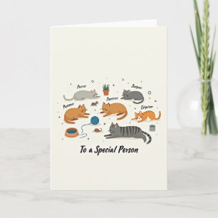 Serene Cat Birthday Card
