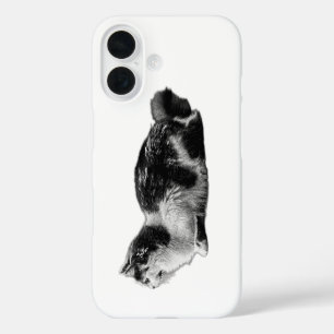 Serene Cat Ink Profile Phone Case
