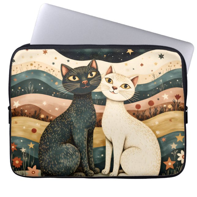 Serene Cats Laptop Sleeve (Front)
