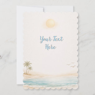 Serene Coastal Beach Invitation Card