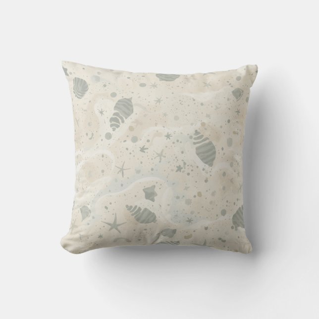 Serene Coastal Tidepool Cushion (Front)