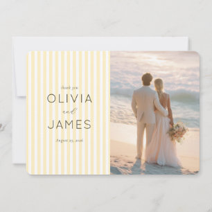 Serene Cream Beach Waves Thank You Card