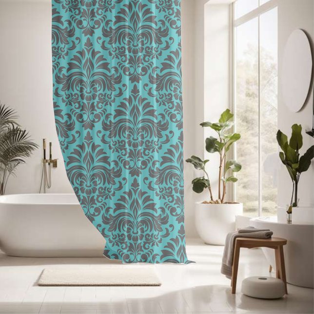 Serene Damask Harmony Shower Curtain (Creator Uploaded)