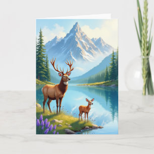 Serene Deer Fathers Day Card
