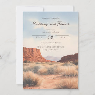 Serene Desert Landscape Invitation
