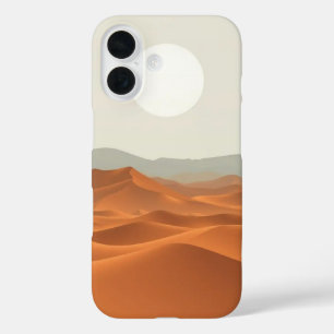 Serene Desert Vista: A Minimalist Landscape iPhone 16 Case
