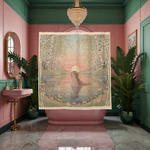 Serene Elegance Nouveau Bathing Shower Curtain