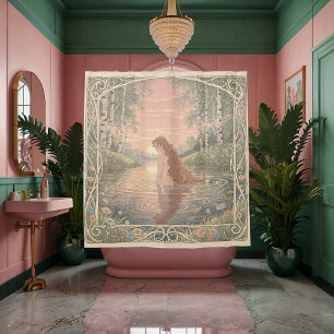 Serene Elegance Nouveau Bathing Shower Curtain