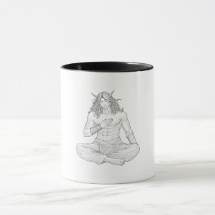 Serene Elf Warrior   Fantasy Anime Character Art Mug