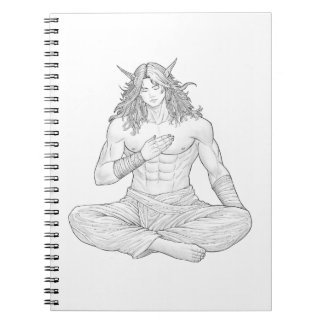 Serene Elf Warrior | Fantasy Anime Character Art Notebook